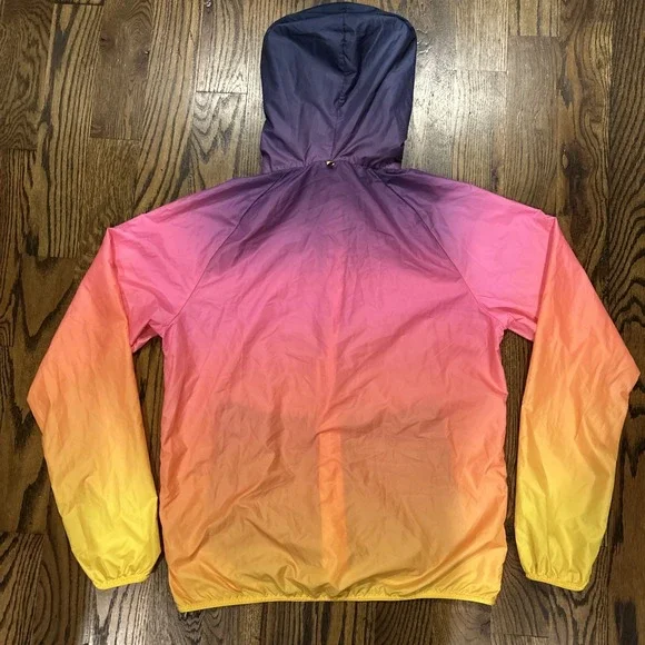 NIKE Windrunner Sunset Windbreaker Mens Medium Pink Pow Wow Hood Pockets Rare - Picture 6 of 13